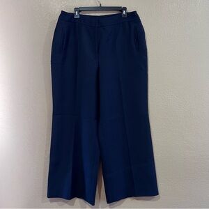 AKRIS Wool Trousers Navy Blue Size 16